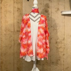 One of a Kind Hot Magma Peta Kimono